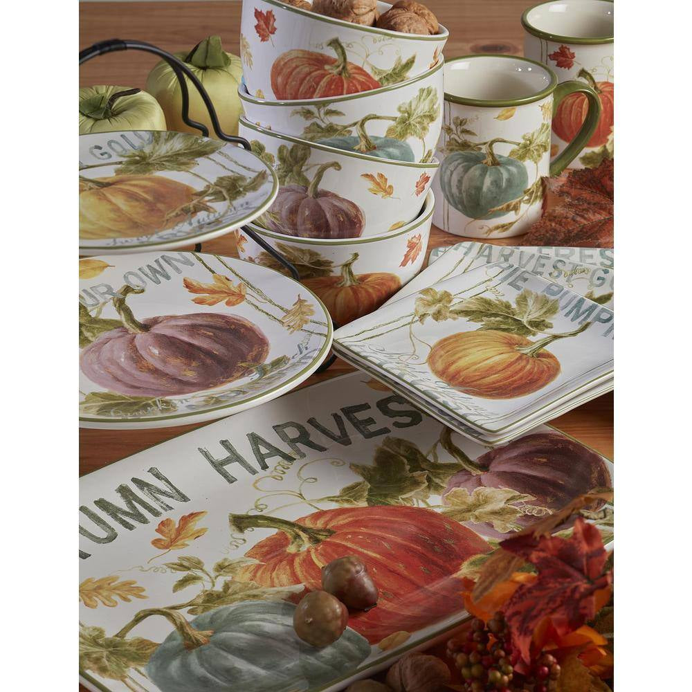 Autumn Harvest 5.25 In. 16 Oz. Multicolored Earthenware Mug (Set of 4)