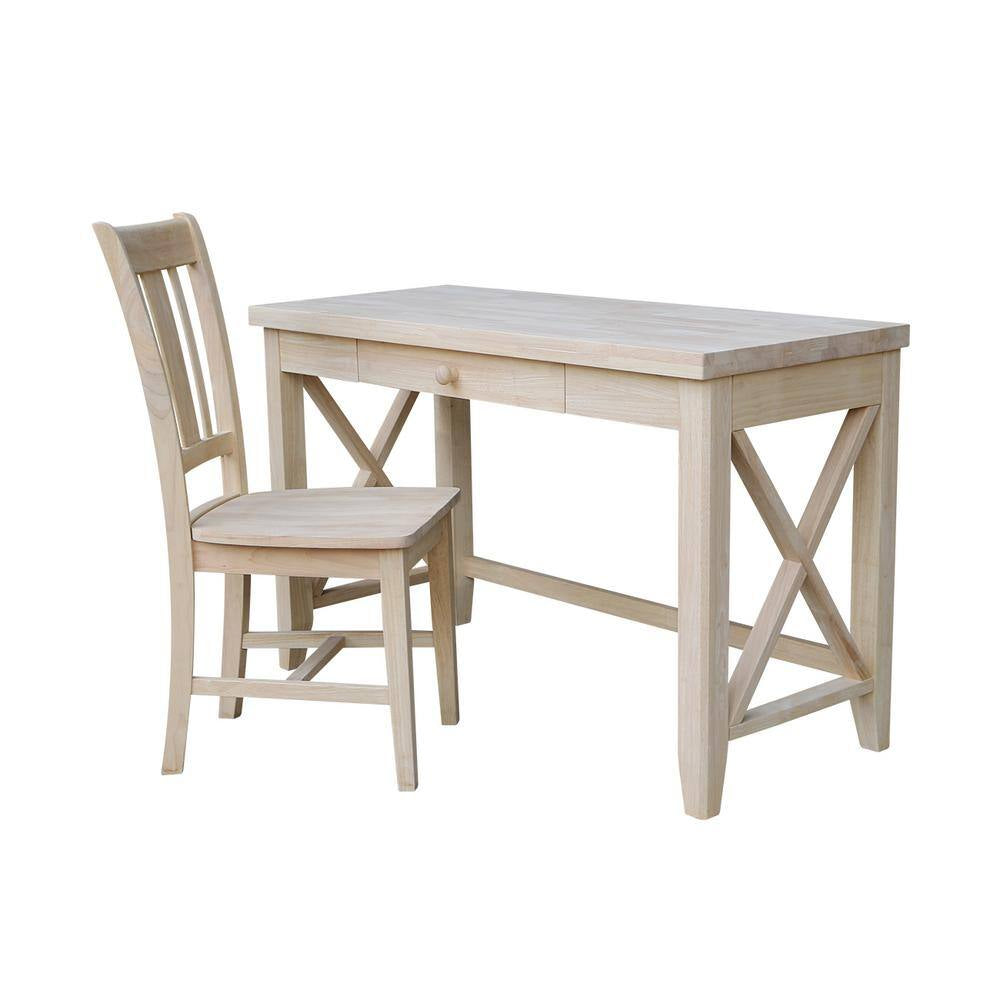 Unfinished Solid Wood 48 In. W Hampton Writing Desk