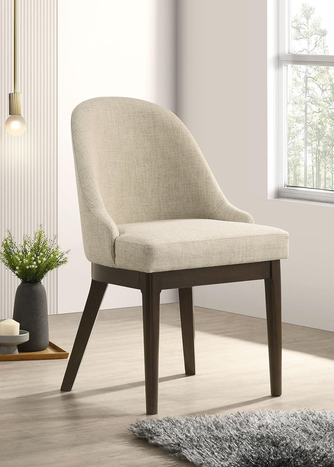 Coaster Home Furnishings Reseda Upholstered Dining Side Chair Beige (Set of 2)