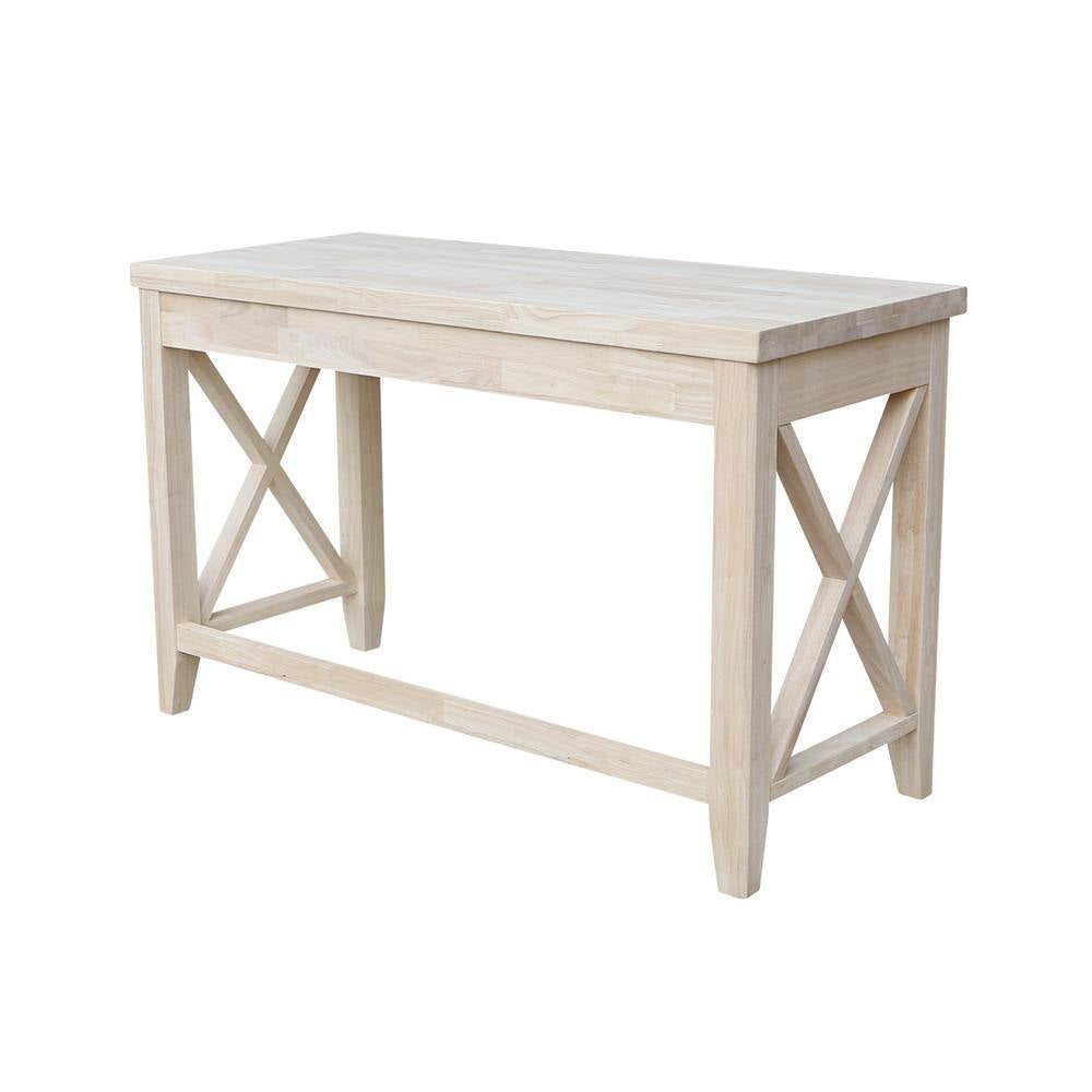 Unfinished Solid Wood 48 In. W Hampton Writing Desk
