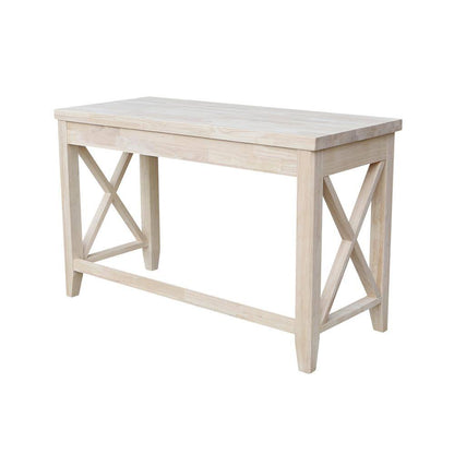 Unfinished Solid Wood 48 In. W Hampton Writing Desk