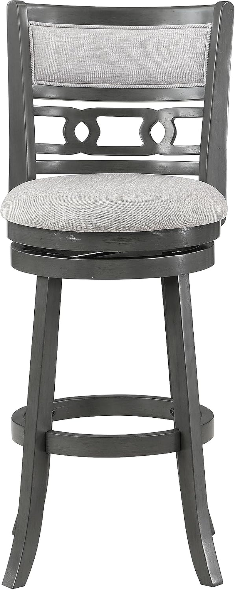 Gia 29" Swivel Barstool-Gray W/Gray Fabric Seat