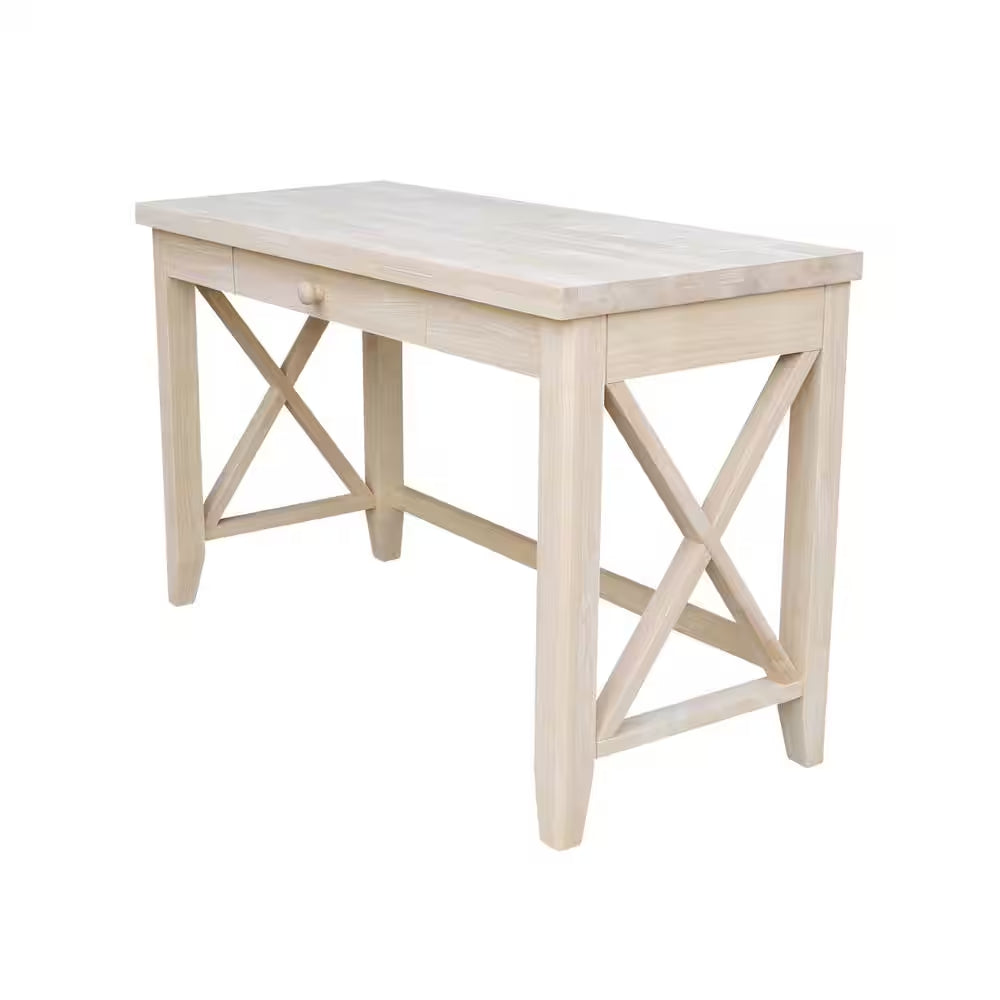 Unfinished Solid Wood 48 In. W Hampton Writing Desk