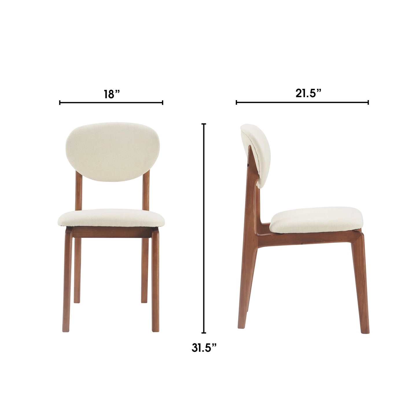 Coralie Dining Chair Set of 2 Buttercream