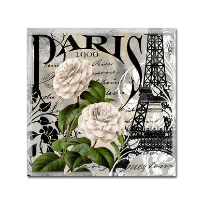 14 In. X 14 In. "Paris Blanc II" by Color Bakery Printed Canvas Wall Art