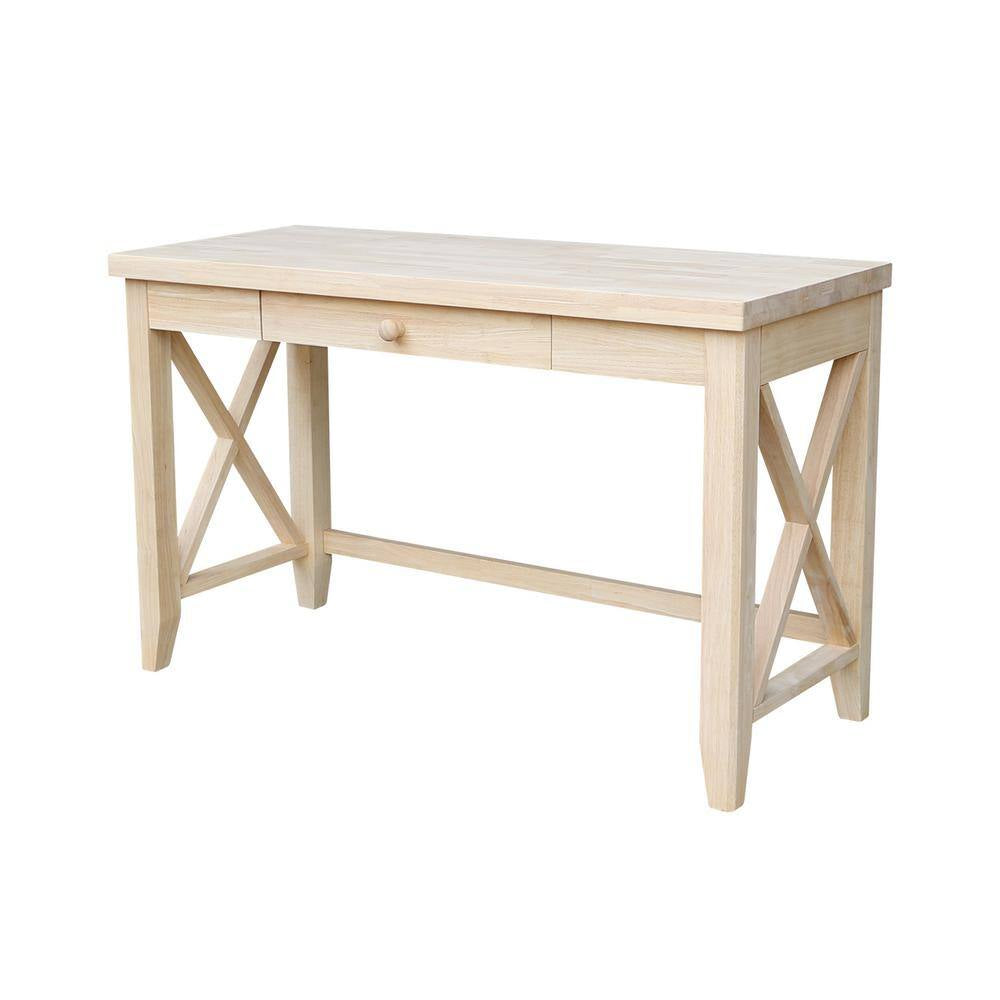 Unfinished Solid Wood 48 In. W Hampton Writing Desk