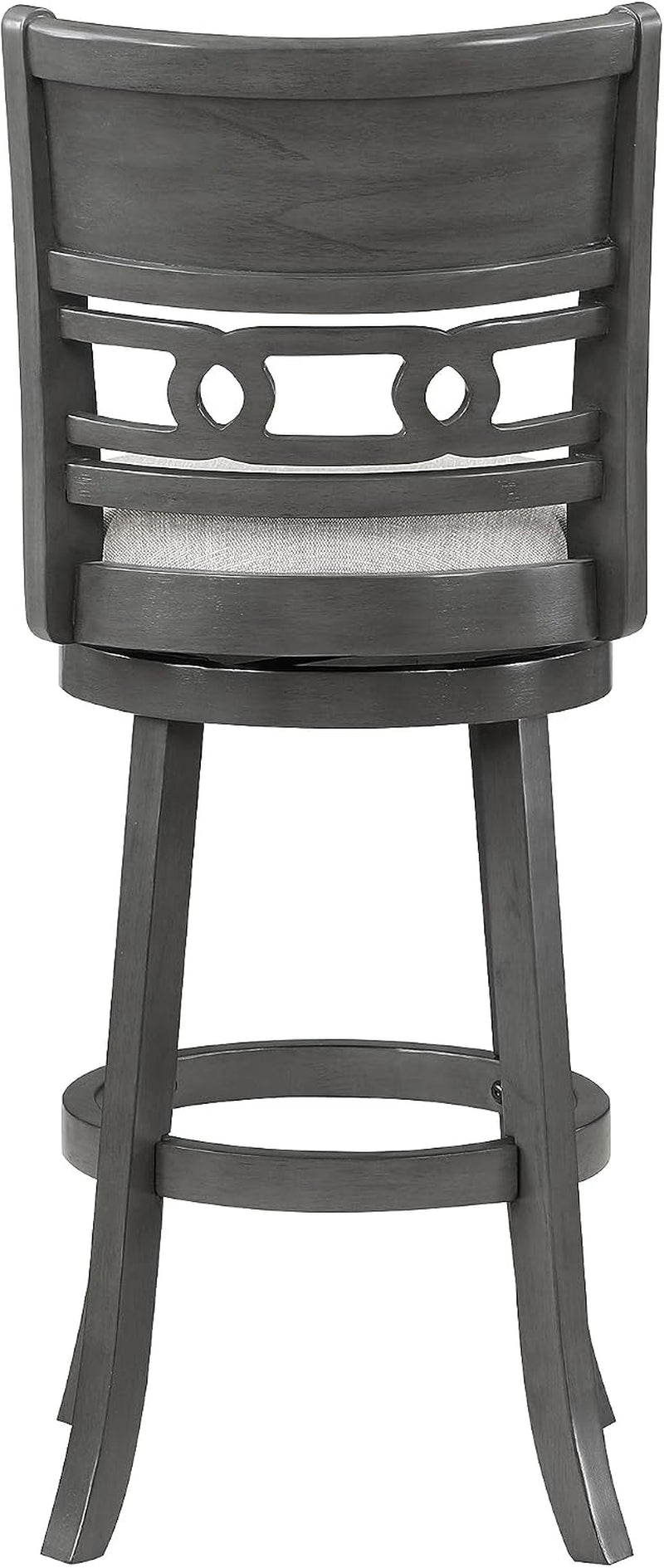 Gia 29" Swivel Barstool-Gray W/Gray Fabric Seat
