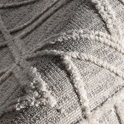 10X14 Ansley Moroccan Tassel Area Rug, Light Grey, High-Low Textured Bohemian Design, Plush High Pile, Stain Resistant, for Bedroom, Living Room, Hallway, Entryway