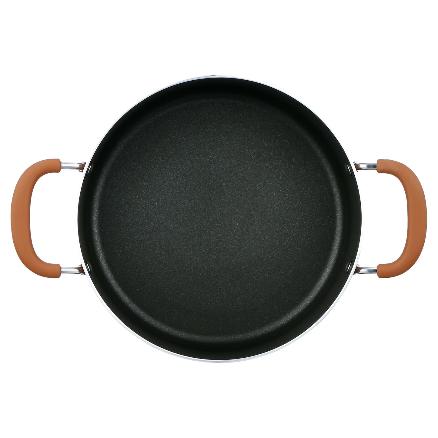 17 Piece Non-Stick Cookware Set, Pots & Pans with Foldable Knob, Space Saving, Stackable, Nylon Tools Set, Induction Base, Brown