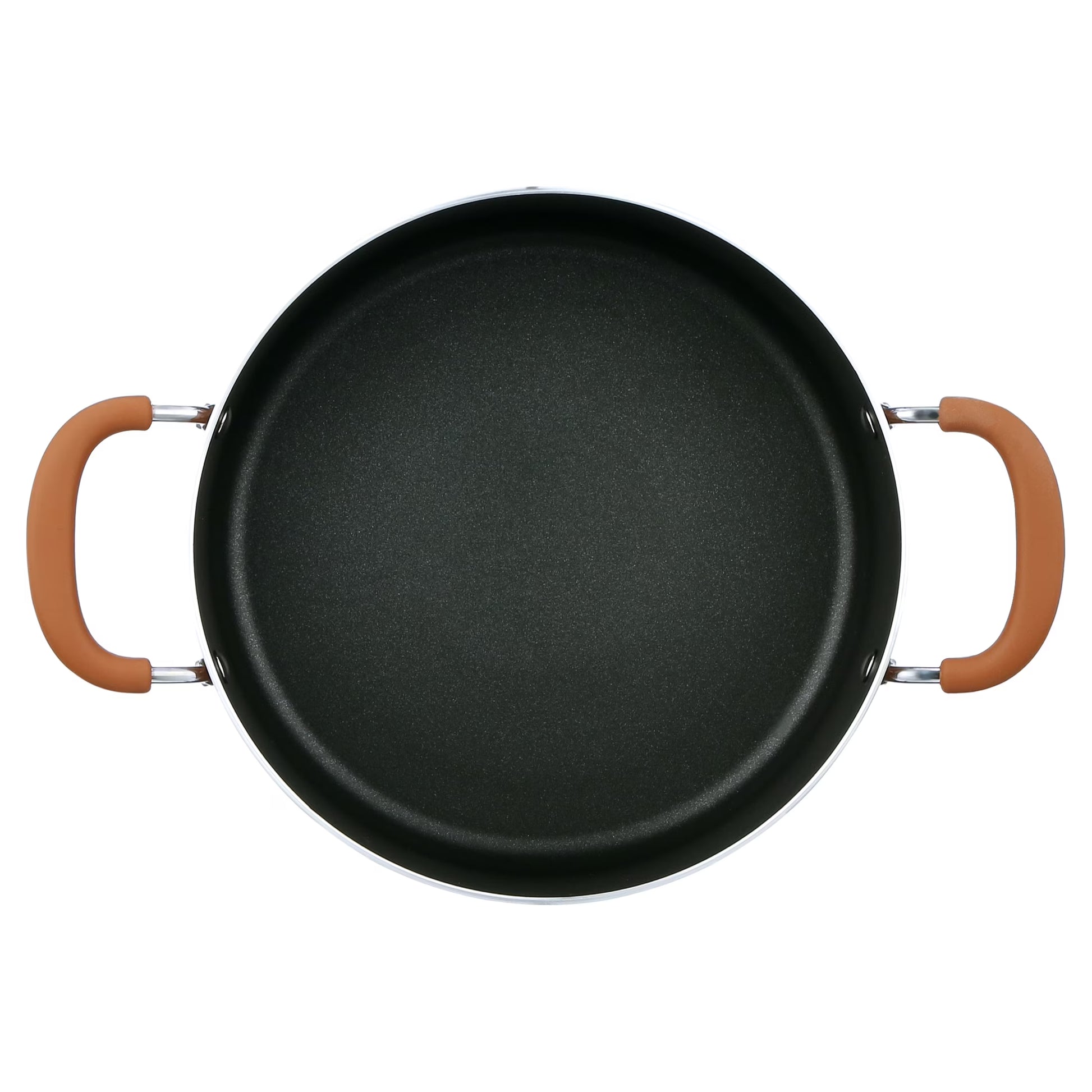17 Piece Non-Stick Cookware Set, Pots & Pans with Foldable Knob, Space Saving, Stackable, Nylon Tools Set, Induction Base, Brown