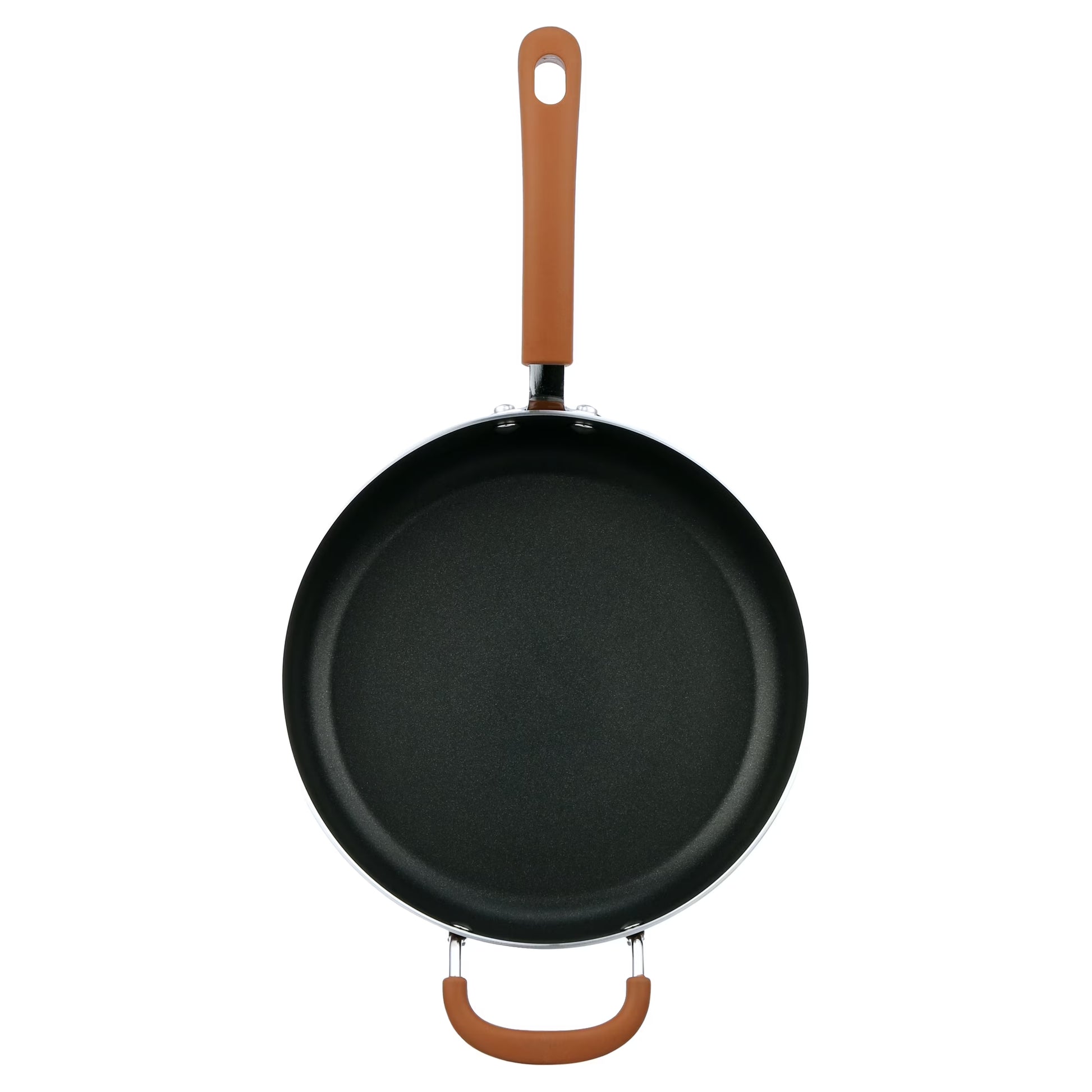 17 Piece Non-Stick Cookware Set, Pots & Pans with Foldable Knob, Space Saving, Stackable, Nylon Tools Set, Induction Base, Brown