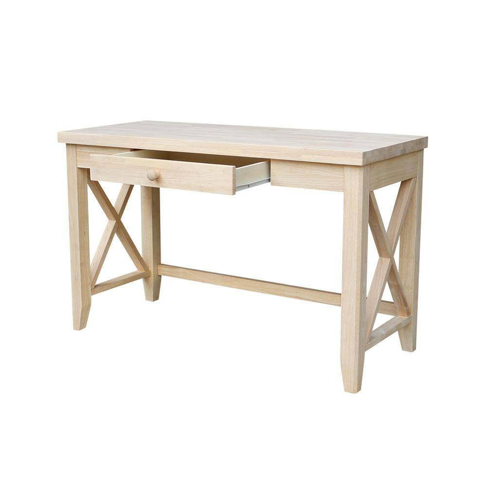 Unfinished Solid Wood 48 In. W Hampton Writing Desk