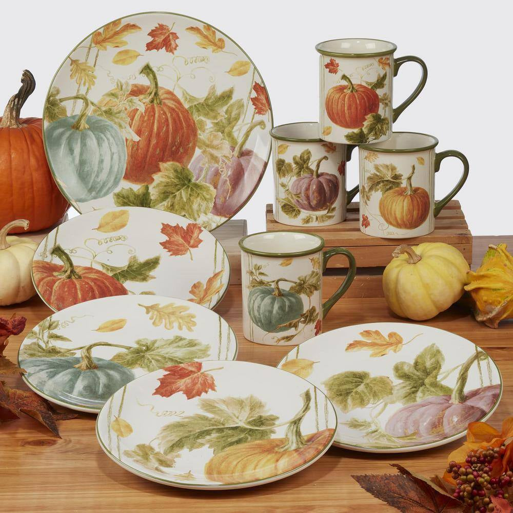 Autumn Harvest 5.25 In. 16 Oz. Multicolored Earthenware Mug (Set of 4)