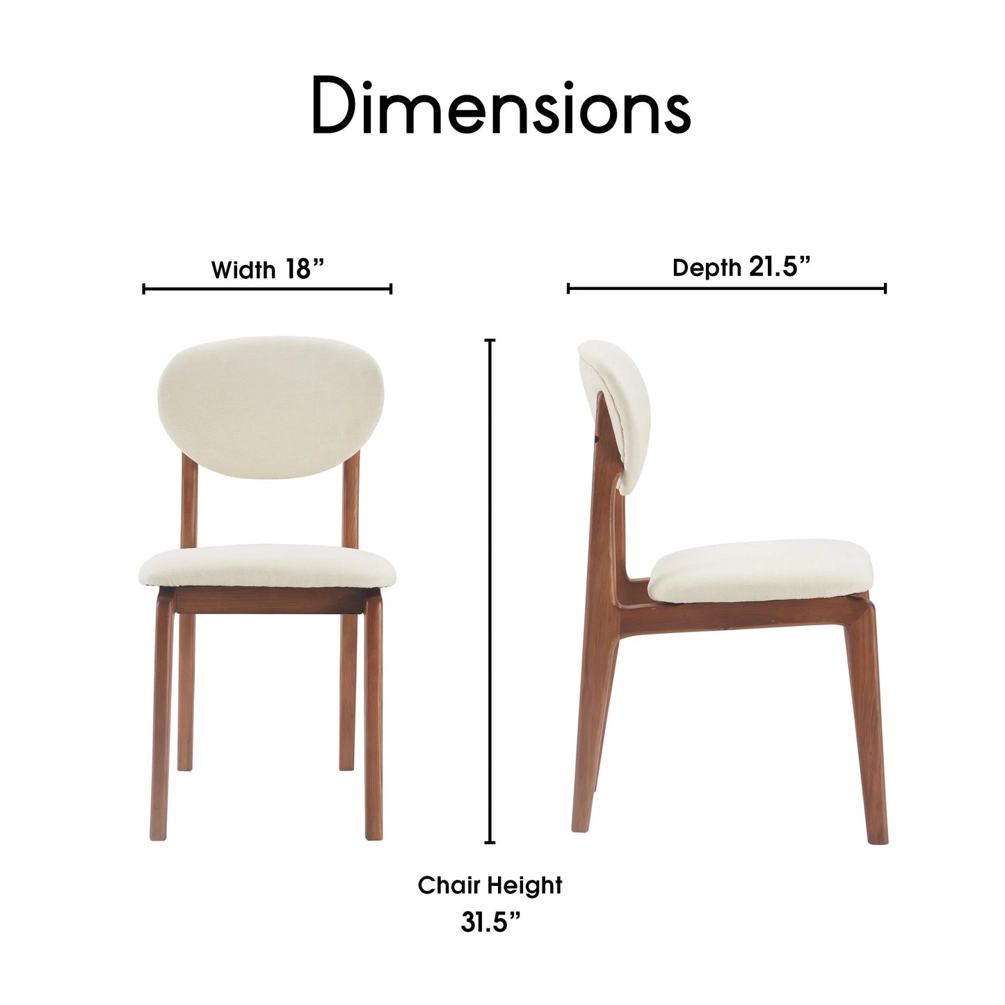 Coralie Dining Chair Set of 2 Buttercream