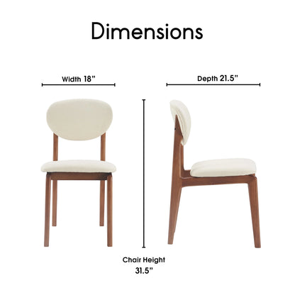 Coralie Dining Chair Set of 2 Buttercream