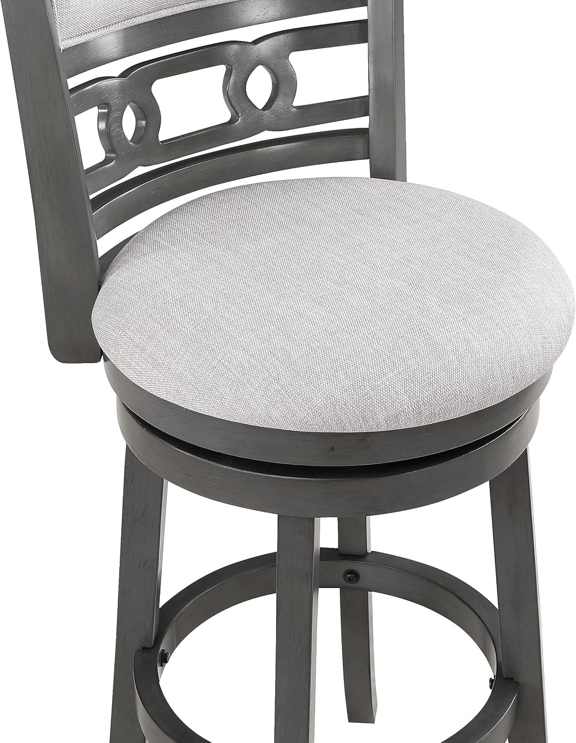 Gia 29" Swivel Barstool-Gray W/Gray Fabric Seat