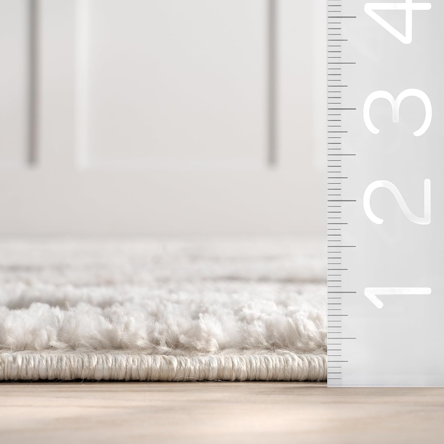 10X14 Ansley Moroccan Tassel Area Rug, Light Grey, High-Low Textured Bohemian Design, Plush High Pile, Stain Resistant, for Bedroom, Living Room, Hallway, Entryway