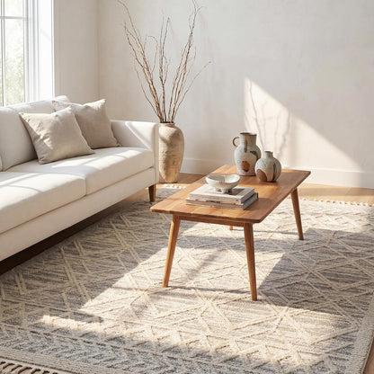 10X14 Ansley Moroccan Tassel Area Rug, Light Grey, High-Low Textured Bohemian Design, Plush High Pile, Stain Resistant, for Bedroom, Living Room, Hallway, Entryway